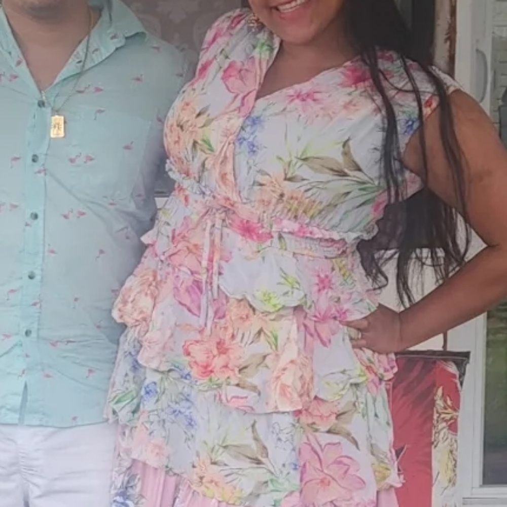 Yumi Kim Floral Mini Dress - Pink and Blue